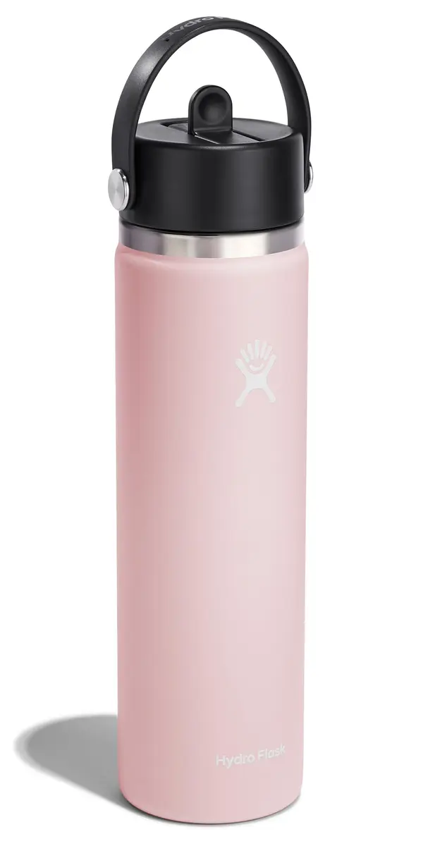 Hydro Flask Wide Mouth Water Bottle 710ml (24 Oz) with Flex Straw Cap | Insulated Stainless Steel for 24 Hours Cold - view 2