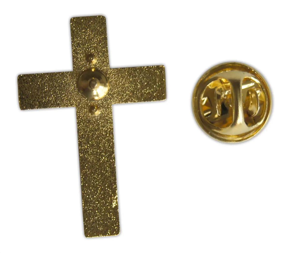 Novel Merk Christian Cross Icon Religious Lapel Pin, Hat Pin & Tie Tack Set with Clutch Back (3 Cross) - view 4