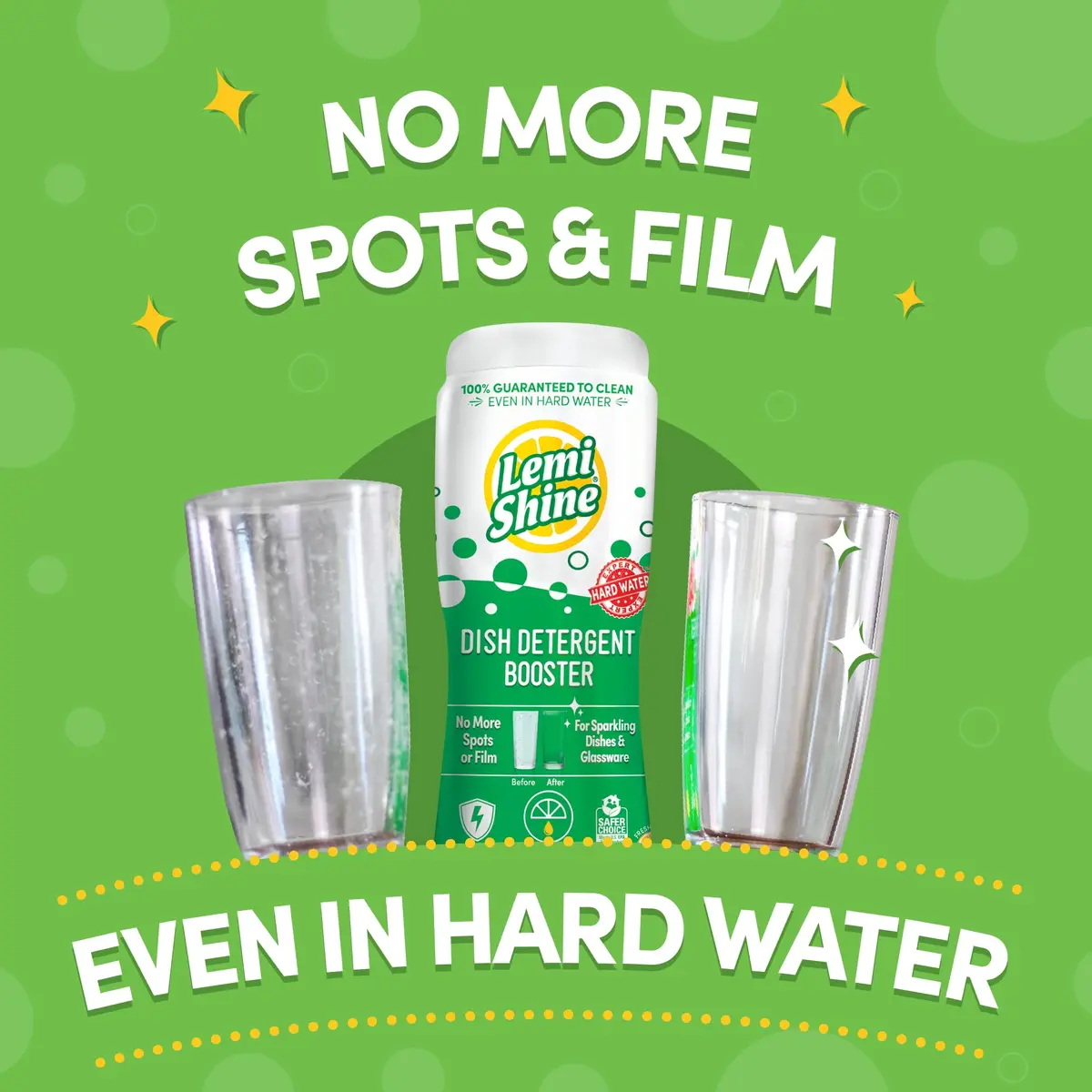 Lemi Shine Natural Dish Detergent Booster - 10 oz (8 Pack) | Hard Water Stain Remover & Citric Acid Cleaner - view 2