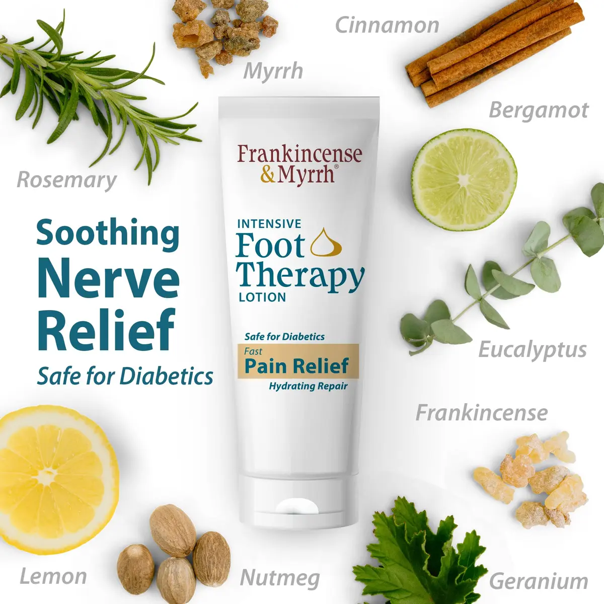 FRANKINCENSE & MYRRH Intensive Foot Therapy Lotion, Restless Leg 3oz | Hydrating & Pain Relief for Dry, Rough Skin - view 4