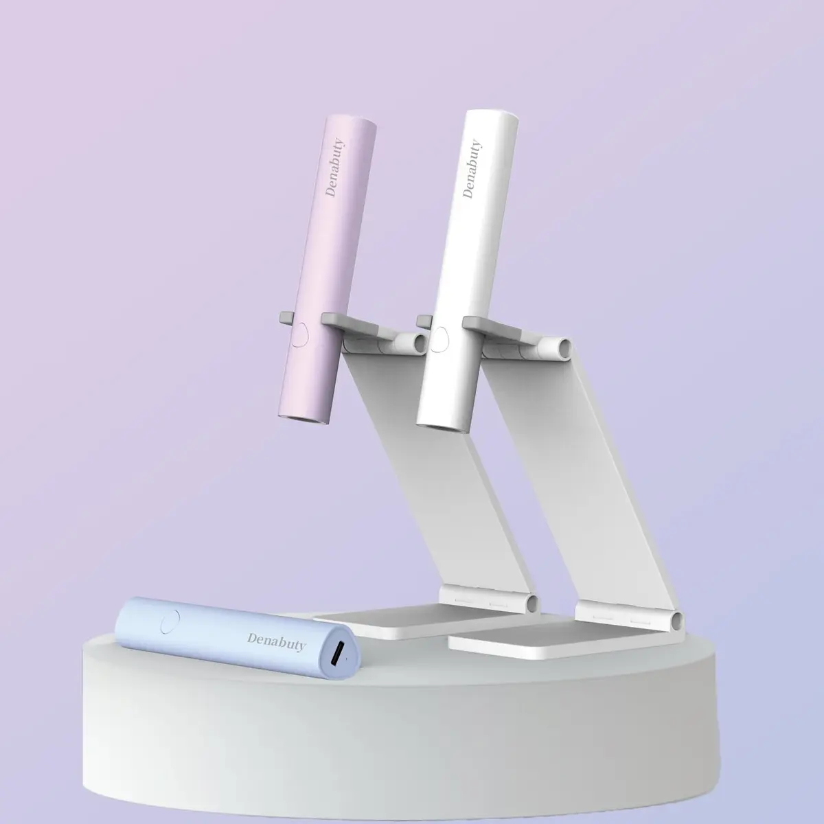 Denabuty Mini UV LED Nail Lamp Handheld with Stand, 11.3cm (4.4in) White | Portable Gel Nail Curing Light - view 8