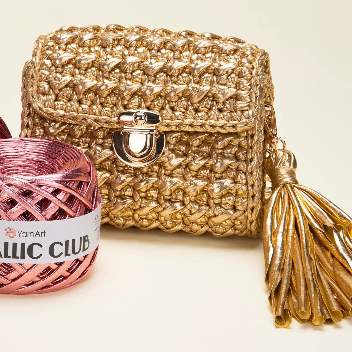 YarnArt Metallic Club Yarn Super Bulky 180g | Shiny Polyester for Crochet & Rugs - view 5