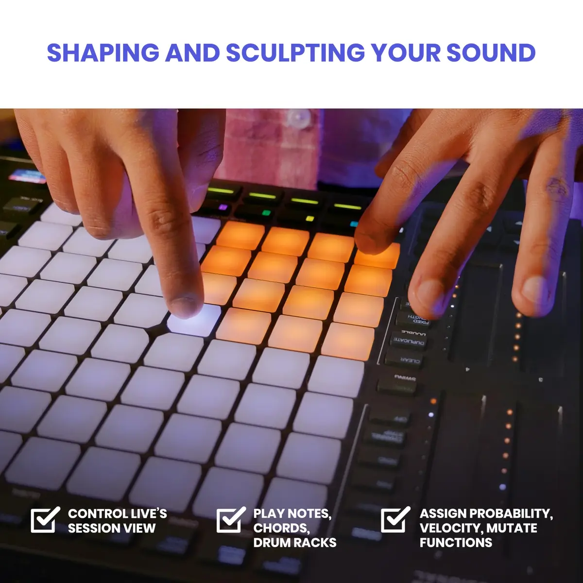 Akai Professional APC64 USB MIDI Pad Controller with 64 RGB Pads & 8 Touch Strips | Music Production & Live Performance - view 4
