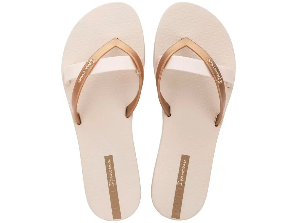 Ipanema KIREI FEM Flip Flops Beige Gold | Stylish Vegan Supportive Casual Footwear - view 2