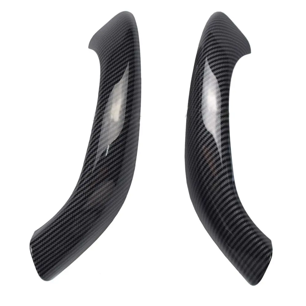 Kakulkomen Carbon Fiber Interior Door Panel Handle Pull Outer Cover Trim Replacement for BMW X1 X2 F48 F49 F39 2016-2020 (2-Piece Set) - main product image