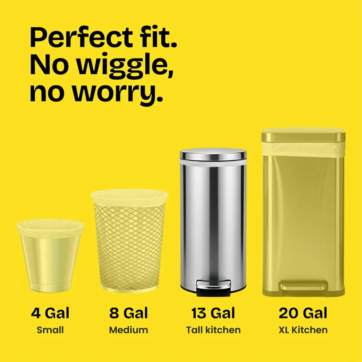 Glad ForceFlex Tall Kitchen Trash Bags 13 Gallon 110 Count Gray | Strong Stretch & Leak Protection - view 5
