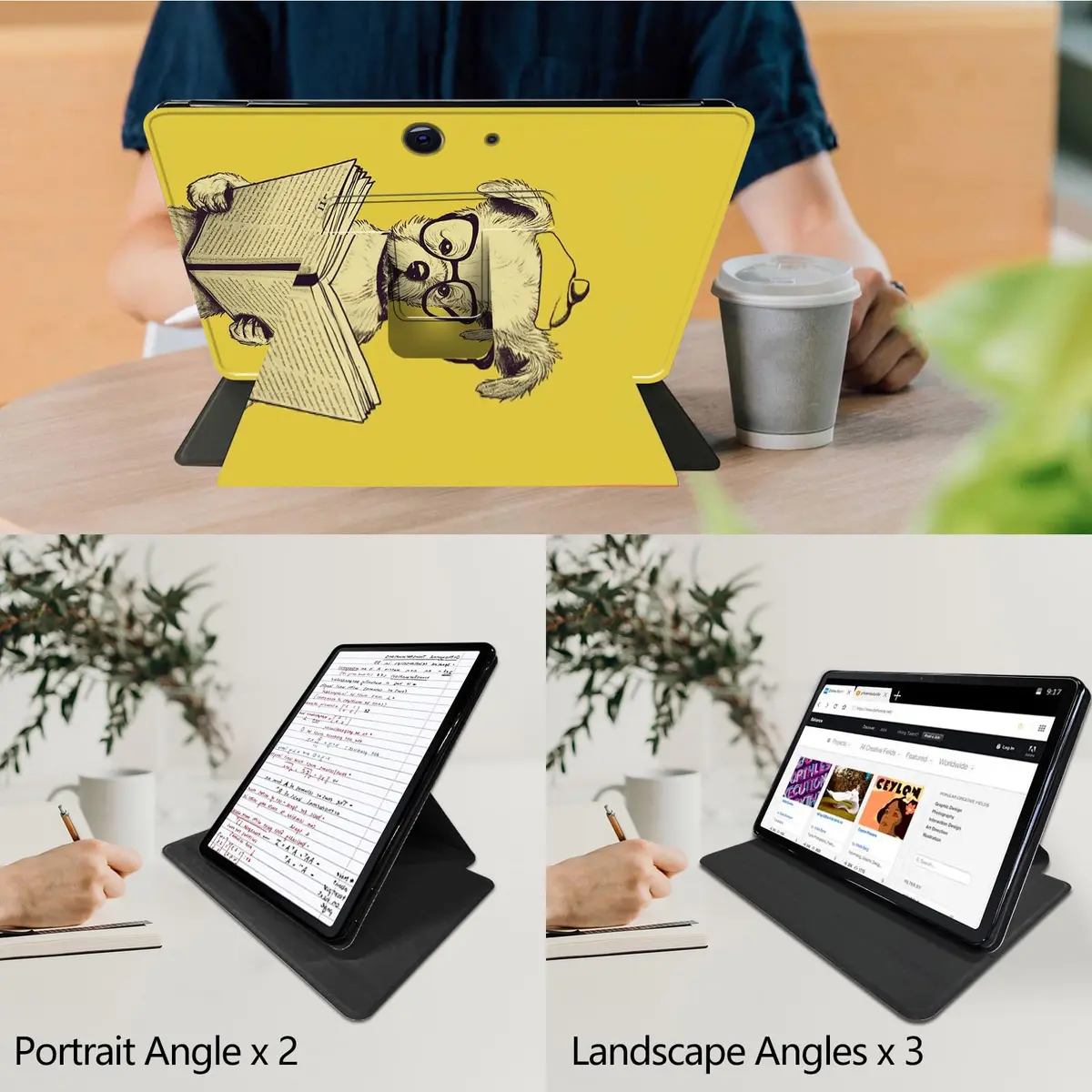 RMJKXQZG Surface Pro Case with TPU Buffer & PU Leather, 12.3 Inch | Auto Wake/Sleep, 360 Swivel Stand, Shockproof - view 7