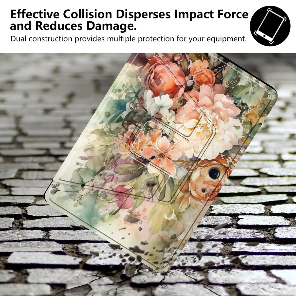 RMJKXQZG Microsoft Surface Pro Case with Soft TPU Buffer, PU Leather Cover, 360 Swivel Stand, Auto Wake/Sleep, Shockproof Flowers in Full Bloom | 12.3 Inch - view 6