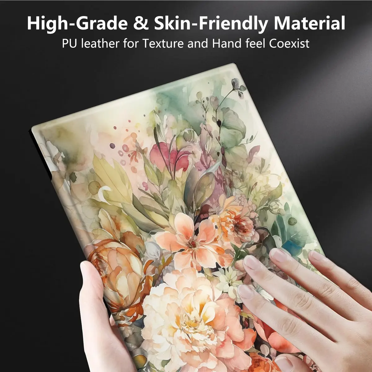 RMJKXQZG Microsoft Surface Pro Case with Soft TPU Buffer, PU Leather Cover, 360 Swivel Stand, Auto Wake/Sleep, Shockproof Flowers in Full Bloom | 12.3 Inch - view 2