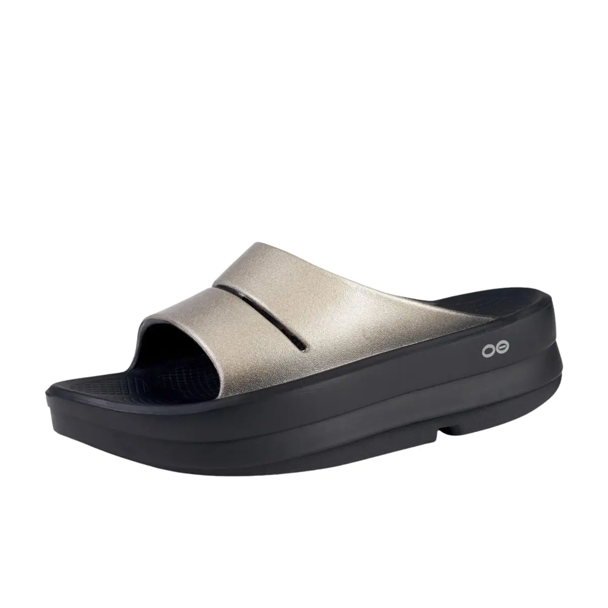OOFOS Women's OOahh Luxe Sports Sandals, latte, 23.0 cm | Impact-Absorbing Recovery Footwear - main product image