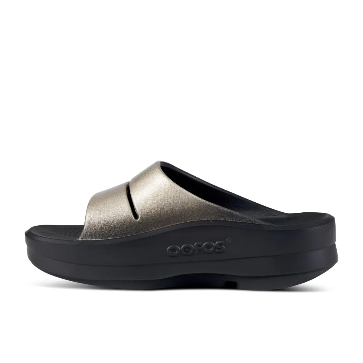 OOFOS Women's OOahh Luxe Sports Sandals, latte, 23.0 cm | Impact-Absorbing Recovery Footwear - view 5