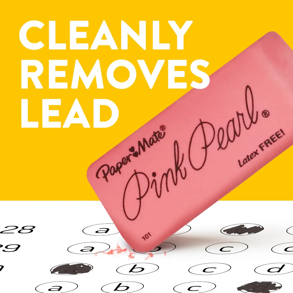 Paper Mate Pink Pearl Erasers, Large, Pack of 36 | Smudge-Resistant & Precise - view 4