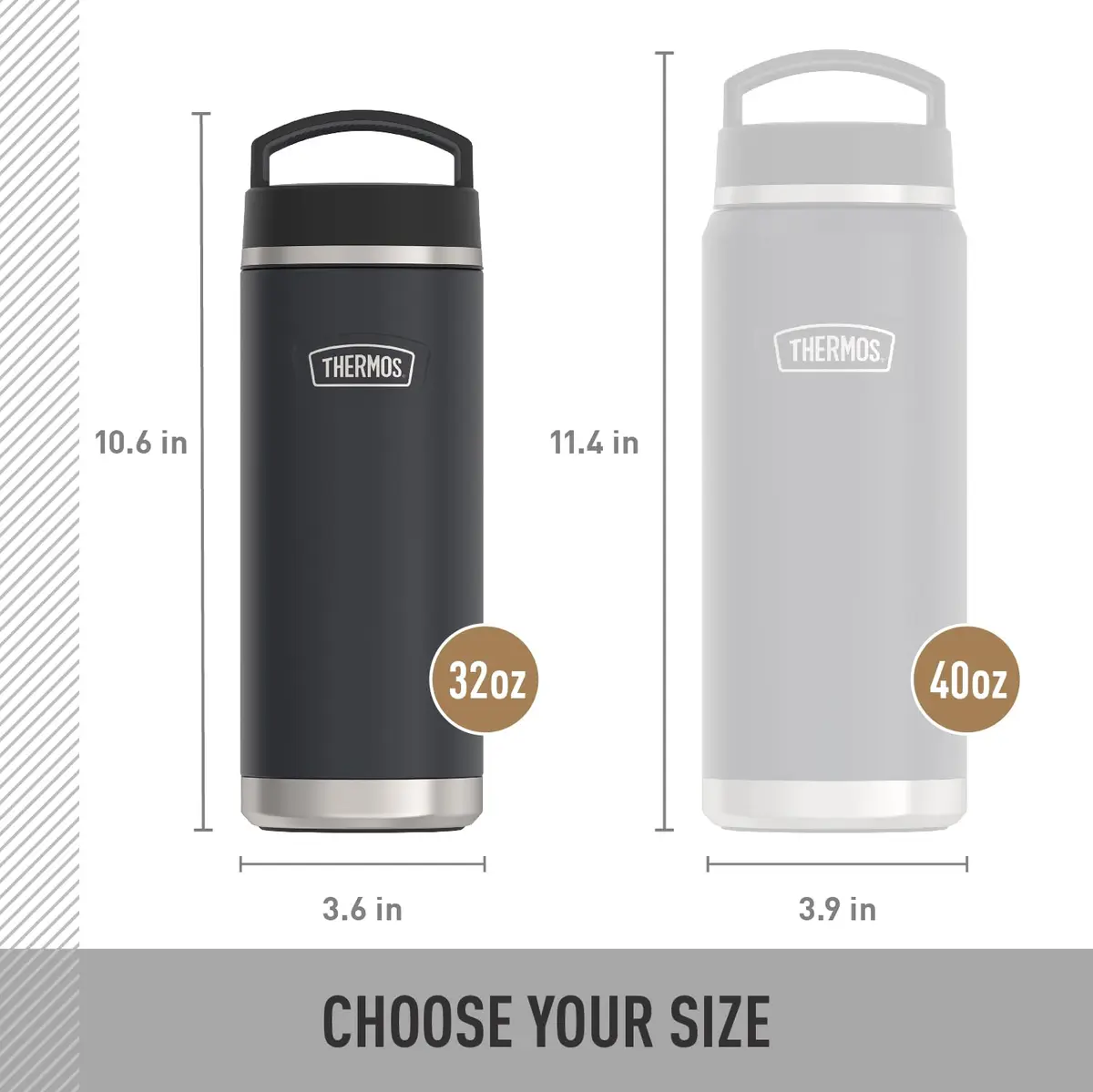 THERMOS ICON SERIES Stainless Steel Water Bottle 32oz Glacier | Vacuum Insulated, Durable & Leak-Proof - view 5