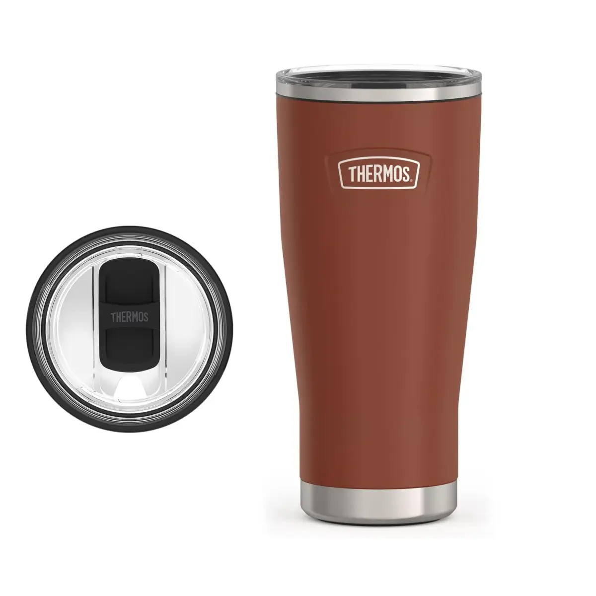 THERMOS Icon Series 24oz (680ml) Stainless Steel Tumbler with Slide Lock Lid | Griptec™ Non-Slip Base - main product image