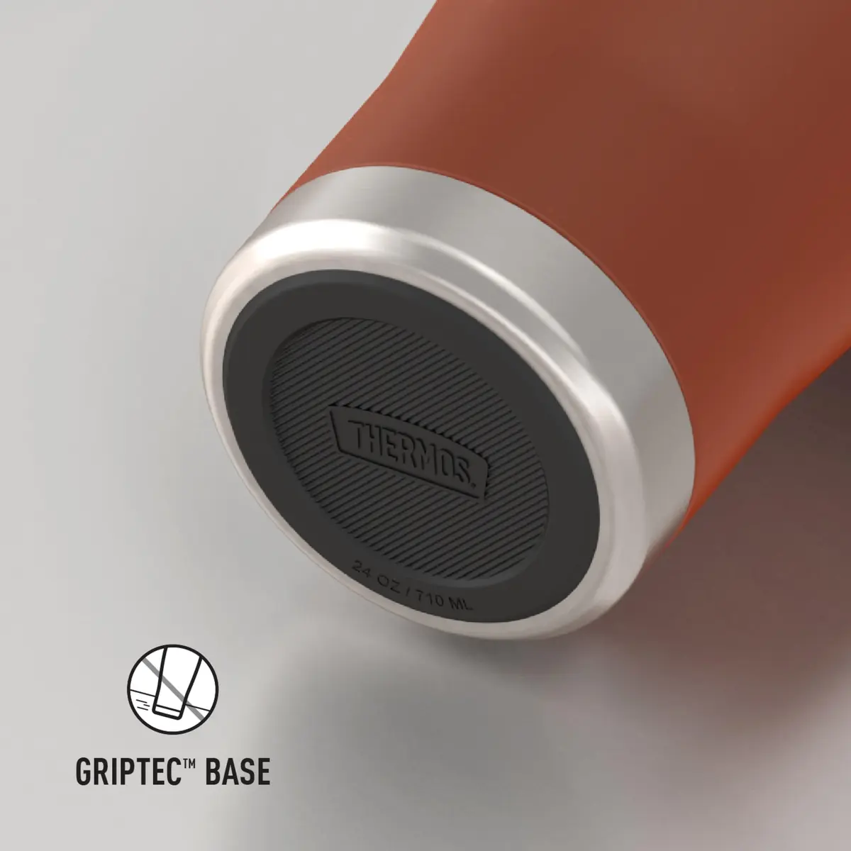 THERMOS Icon Series 24oz (680ml) Stainless Steel Tumbler with Slide Lock Lid | Griptec™ Non-Slip Base - view 6