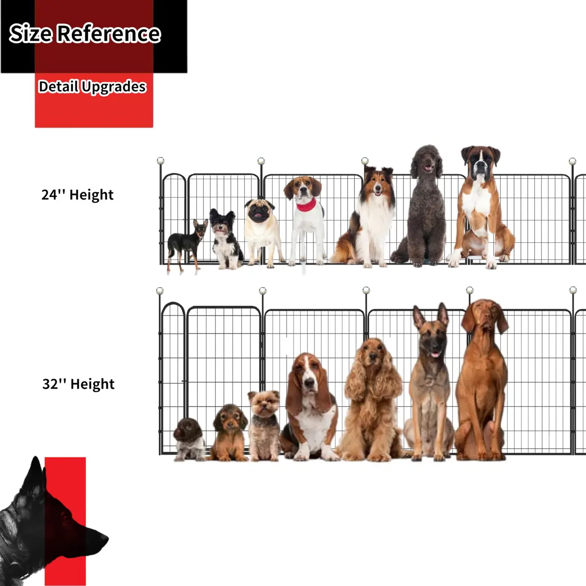 IGOOUO Puppy Playpen 24'' | Portable Indoor/Outdoor Dog Enclosure for Small Dogs - view 5