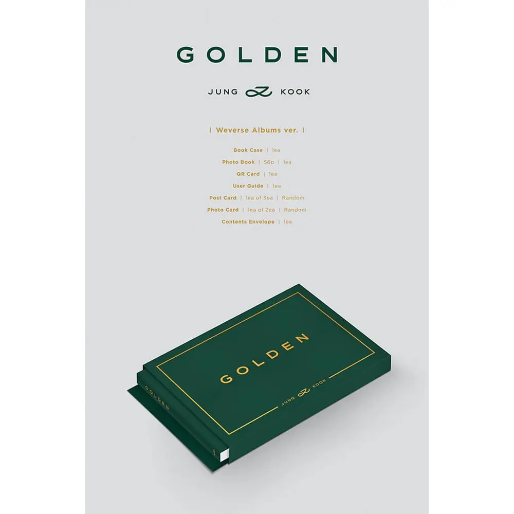 Dreamus Jungkook Golden Weverse Album Ver. 13.2cm x 9.2cm | K-Pop Album for Collectors - view 2