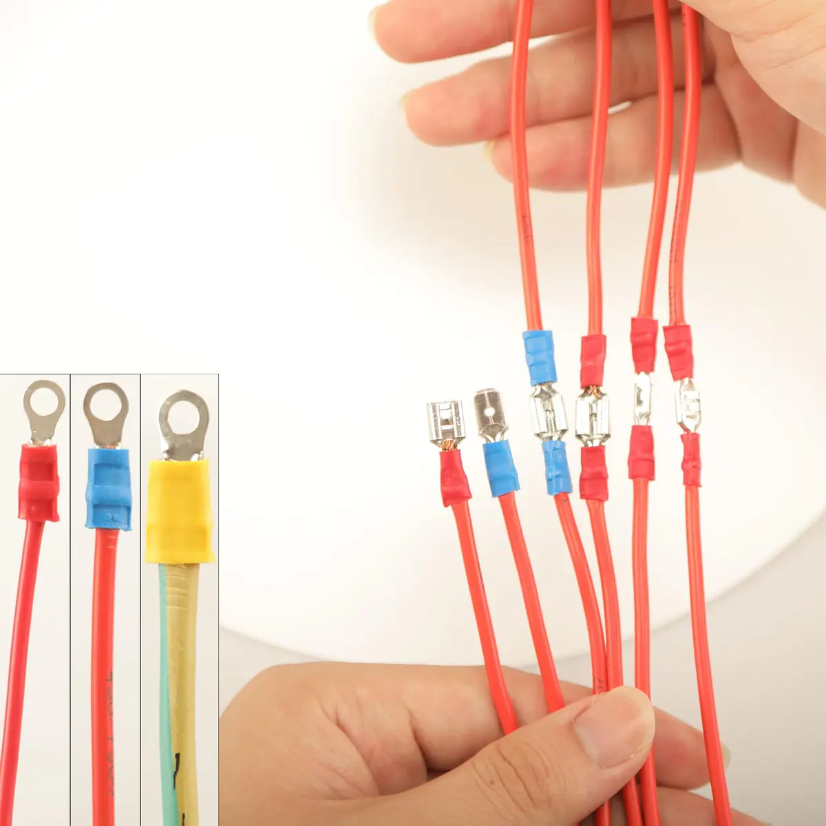 Feggizuli 350pcs Crimp Connectors 19 Types Copper, Red, Blue, Yellow | Quick, Safe & Long-Lasting - view 7