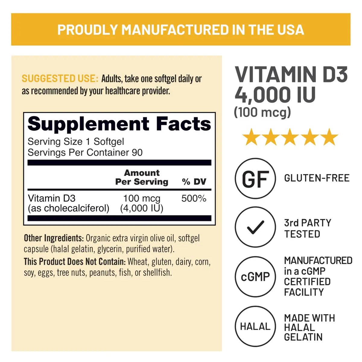 NatureWise Vitamin D3 4000IU Supplement 90 Mini Softgels | Immune, Bone & Muscle Support - view 6
