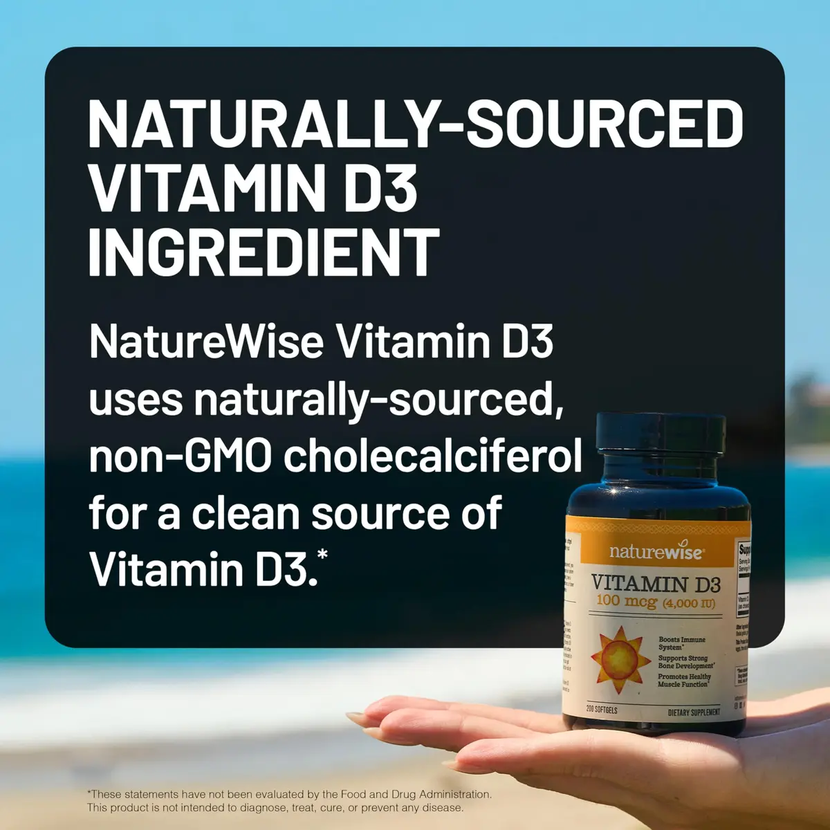 NatureWise Vitamin D3 4000IU Supplement 90 Mini Softgels | Immune, Bone & Muscle Support - view 4