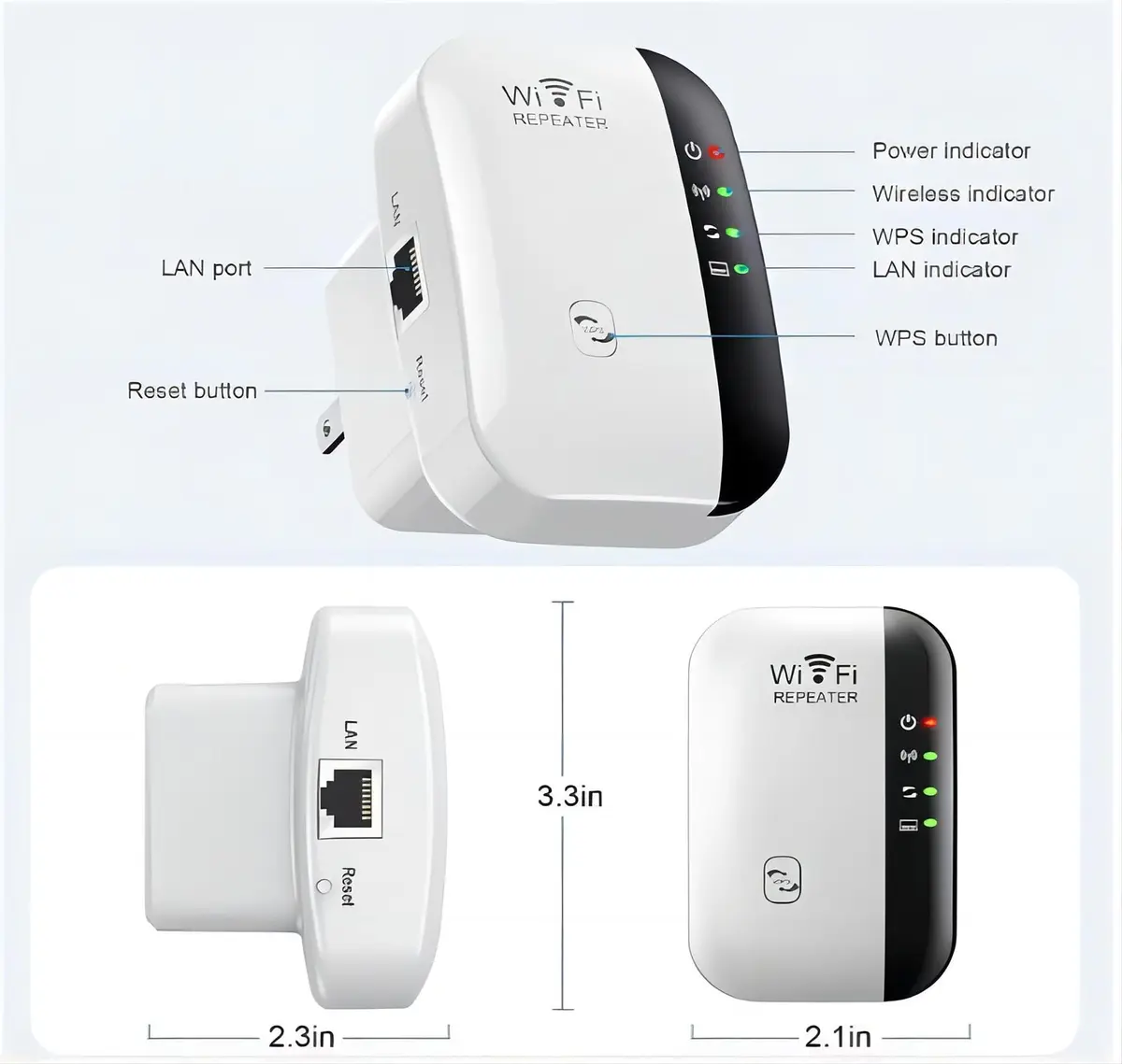 TGDLLF WiFi Extender Booster 5000 sq.ft | Extends WiFi Range for Home & Office - main product image