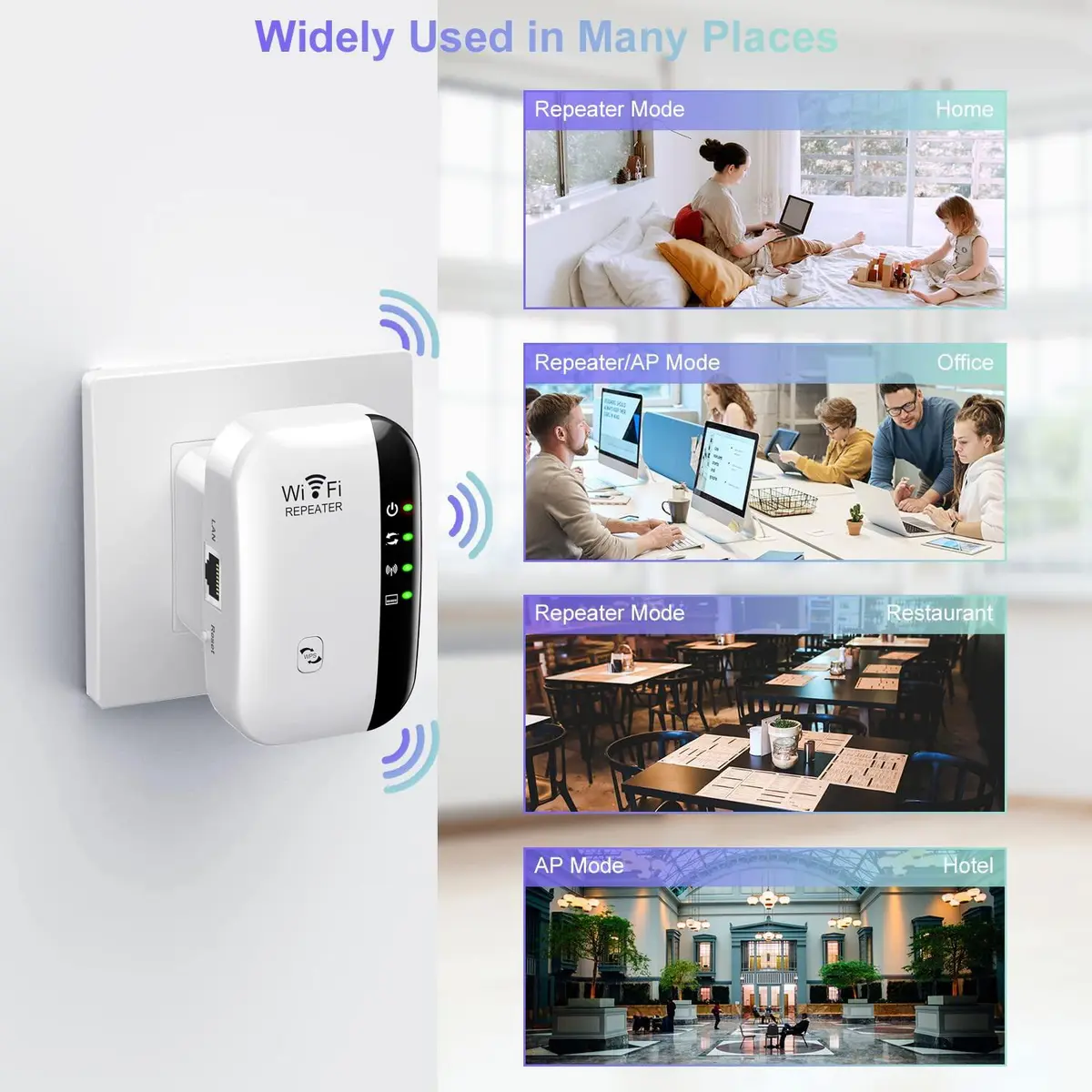 TGDLLF WiFi Extender Booster 5000 sq.ft | Extends WiFi Range for Home & Office - view 3