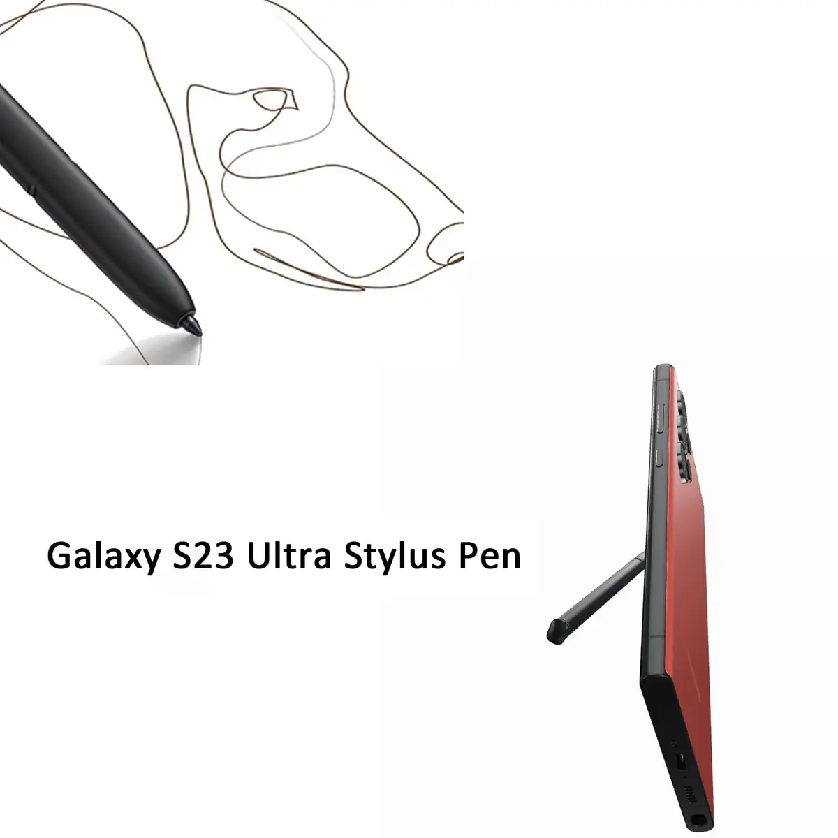 Alovexiong Red Stylus S Pen Replacement for Samsung Galaxy S23 Ultra 5G | Without Bluetooth - view 2