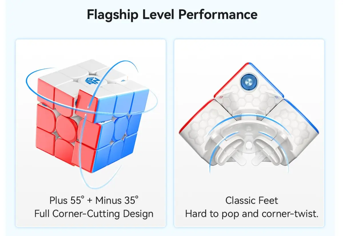 Cuberspeed GAN 356 M E V2 3x3 Stickerless Magnetic Cube | Flagship Speed Cube with 48 Magnets (70-120 chars) - view 5