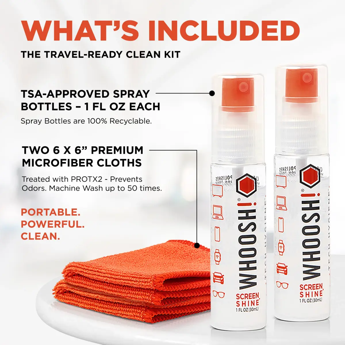 WHOOSH! Screen Shine Go Screen Cleaner Kit 1 fl oz (Pack of 2) - Streak-Free Cleaning - view 2