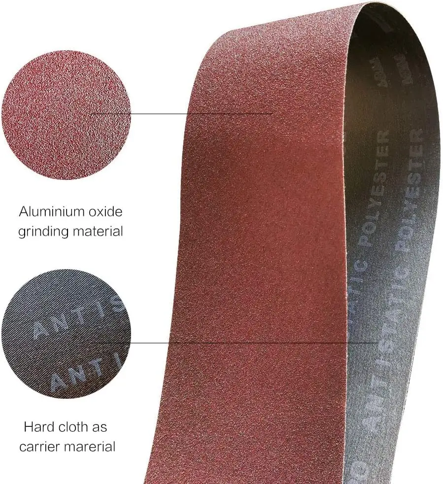 TPmax 1/2 x 18 Inch 400 Grit Sanding Belt | Aluminum Oxide, Washable, All-Purpose (70-120c) - view 5