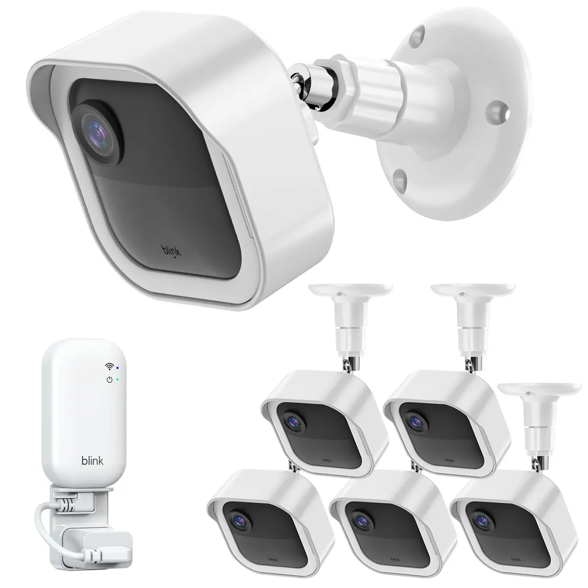 Gresur 5 Pack White Portable Electronic Device Mount | 360° Rotation, Durable Plastic, Indoor/Outdoor Use - main product image