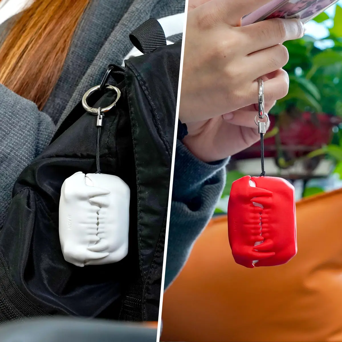 Novastar Airpods Pro 2 Case Cover | Tigertooth Silicone Protective Cover with Keychain (A-White) - view 7