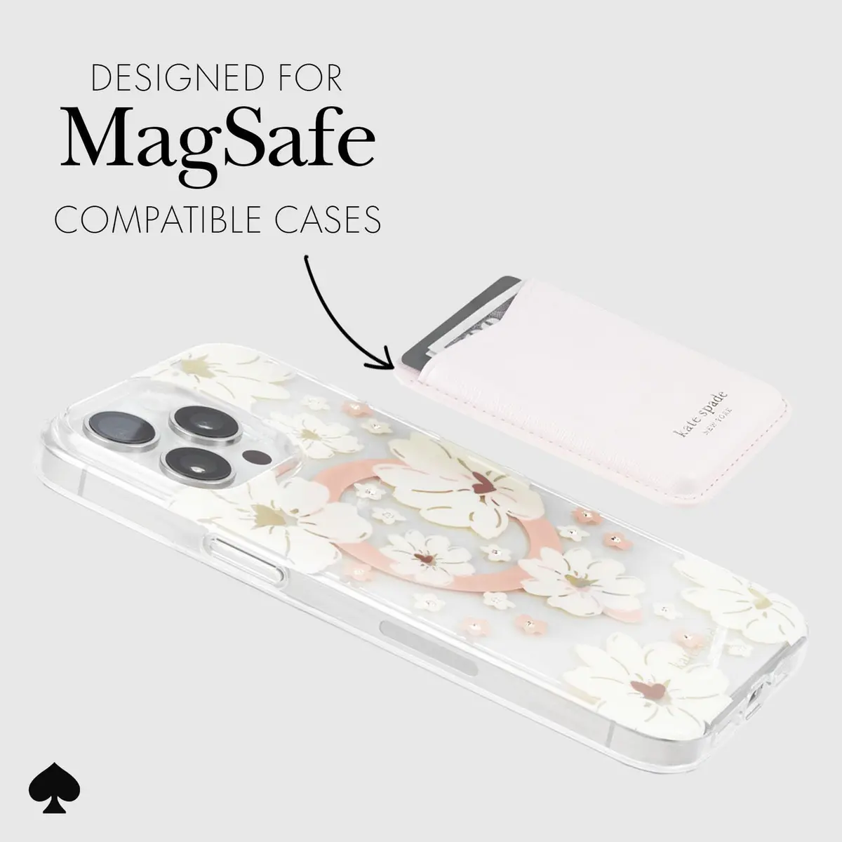 kate spade new york Magnetic Card Holder/Wallet - Pale Dogwood | Slim, Stylish, Magnetic - view 5
