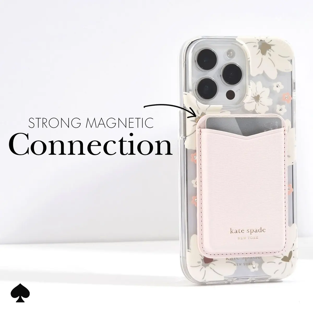 kate spade new york Magnetic Card Holder/Wallet - Pale Dogwood | Slim, Stylish, Magnetic - view 6