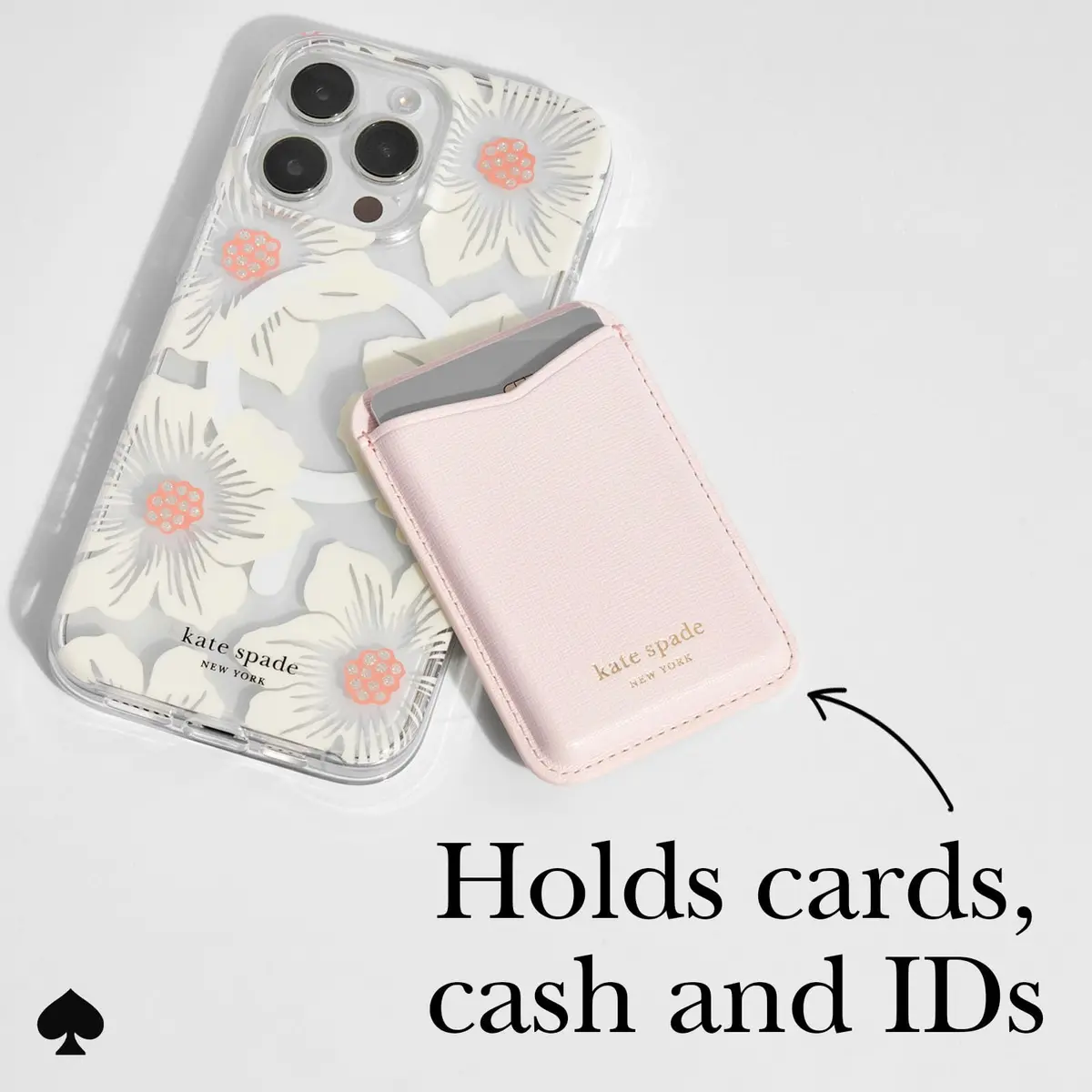 kate spade new york Magnetic Card Holder/Wallet - Pale Dogwood | Slim, Stylish, Magnetic - view 2