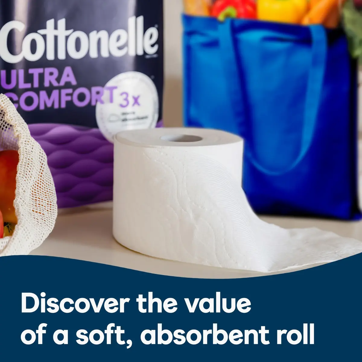 Cottonelle Ultra Soft Toilet Paper, 6 Mega Rolls (1464 Sheets Total) | 2-Ply, Unscented, Septic-Safe - view 5