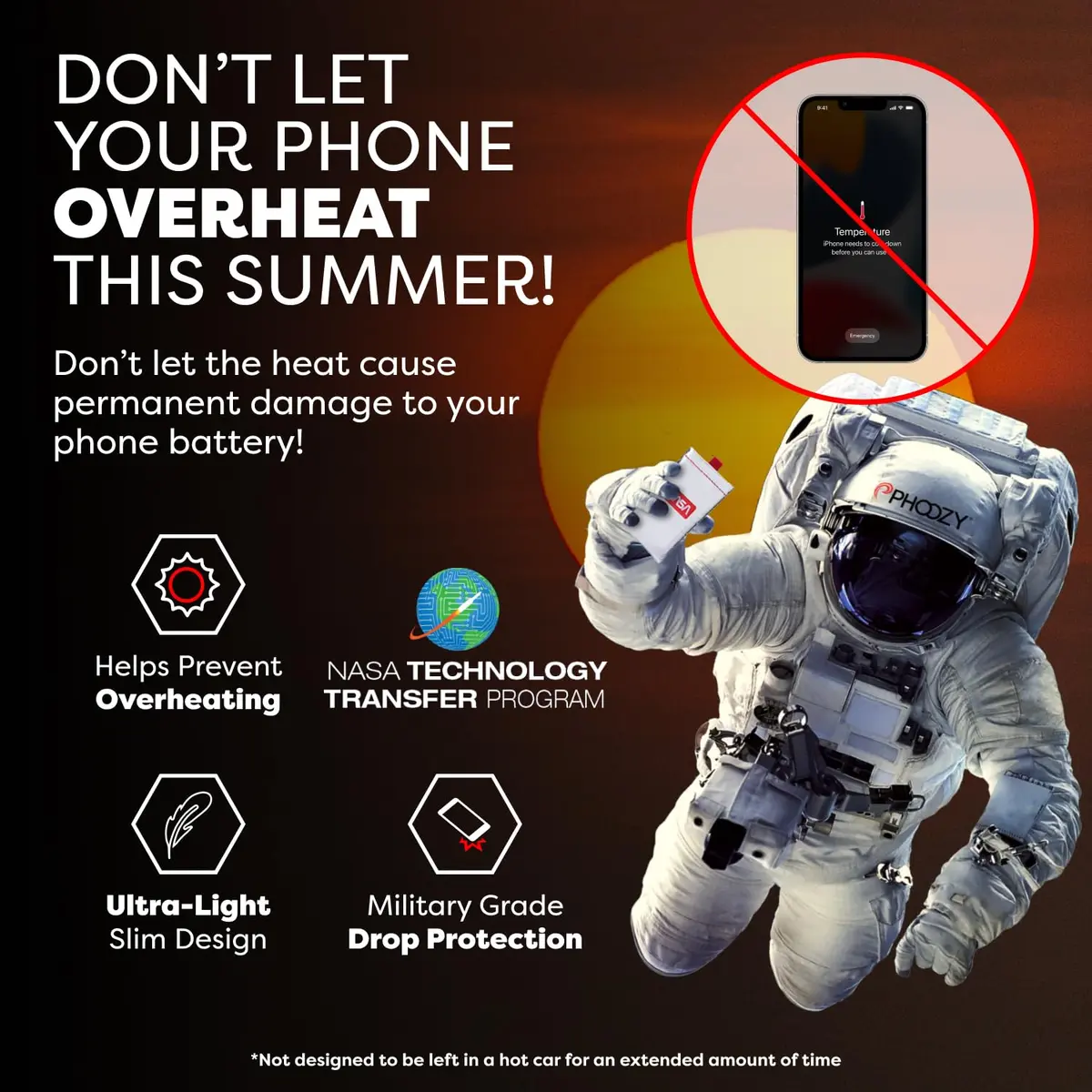 PHOOZY Apollo Large Space Thermal Phone Case | Insulated & Water Resistant - view 4