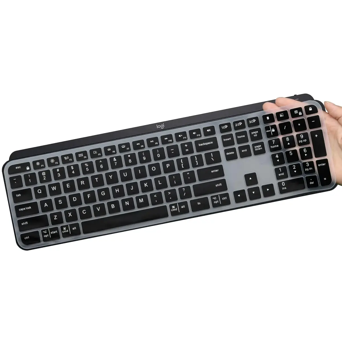 MUBUY-GOL Black Silicone Keyboard Cover for Logitech MX Keys S/Craft | US Layout - main product image