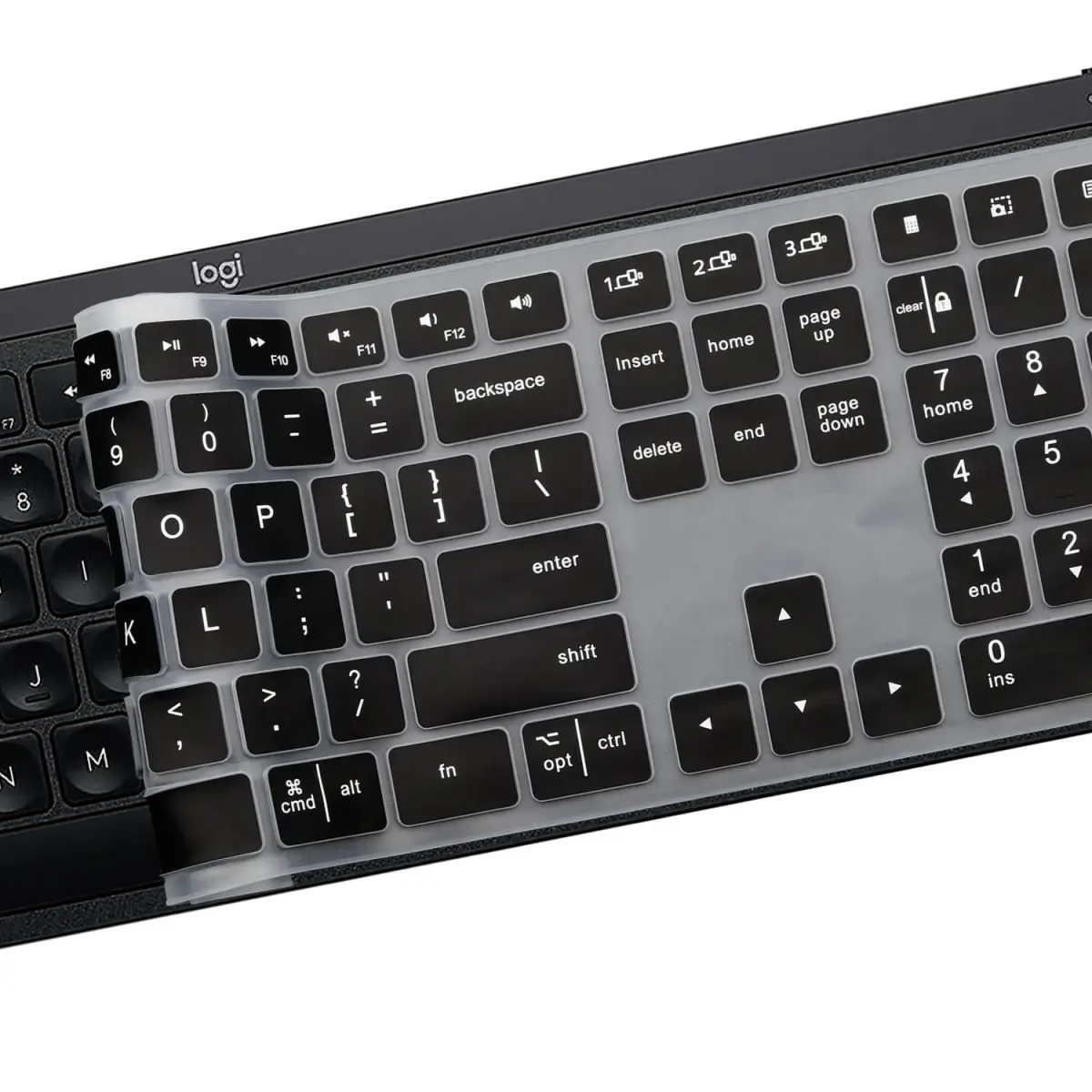 MUBUY-GOL Black Silicone Keyboard Cover for Logitech MX Keys S/Craft | US Layout - view 5