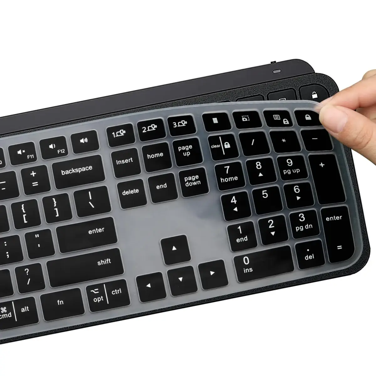 MUBUY-GOL Black Silicone Keyboard Cover for Logitech MX Keys S/Craft | US Layout - view 6