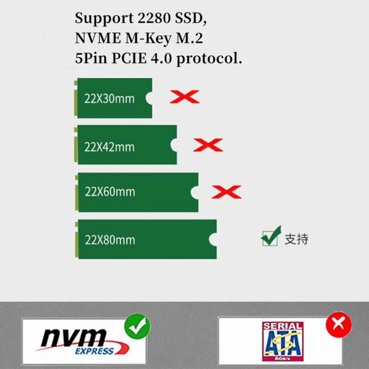 Suckoo NVME M.2 PCIE 4.0 SSD Expansion Board 8.8cm (3.46in) for ROG Ally — Upgrade 2230 to 2280 SSD | 90 Degree Green Adapter - view 7