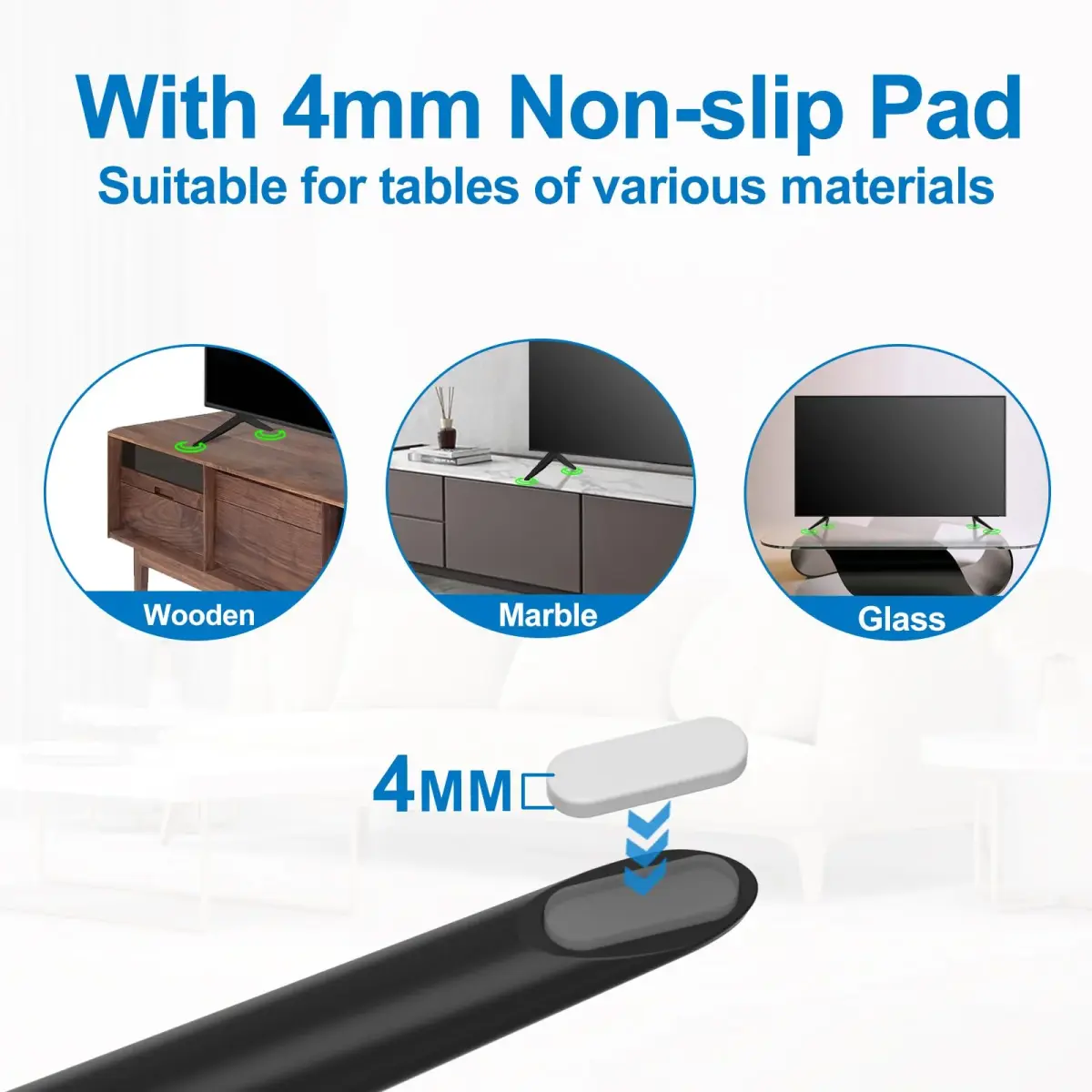 Dinghosen Metal TV Legs for TCL 70"-75" TVs | Stable Replacement Stands - view 5