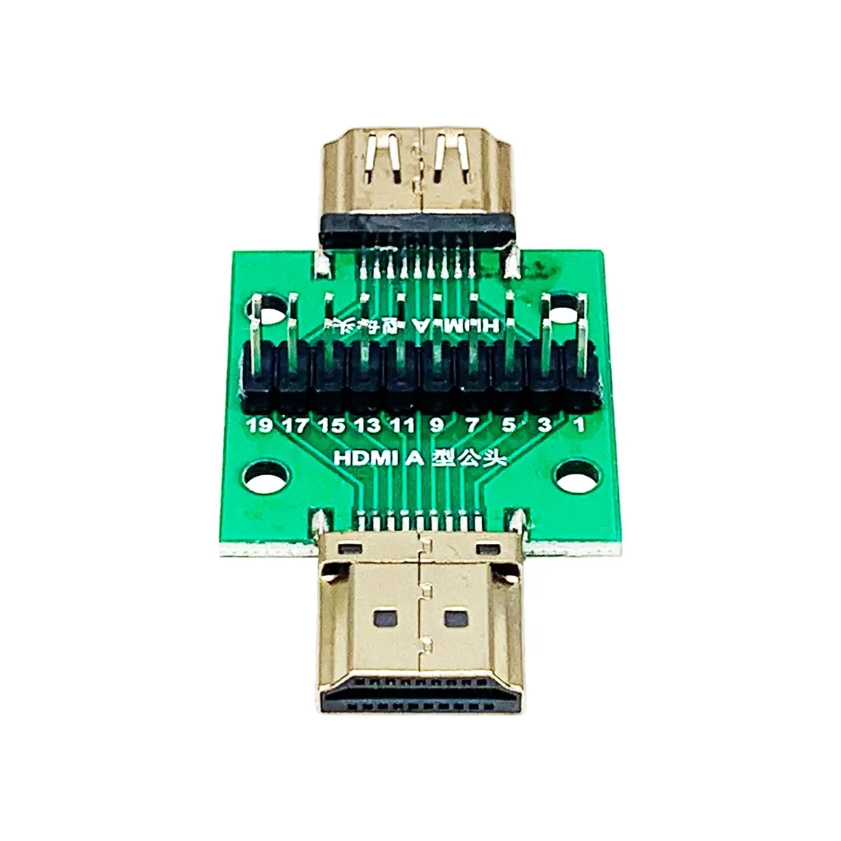 Teansic HDMI A Male to Female 19Pin Breakout Test Board (2-Pack) | Full 19 Pin Signal Breakout, Standard 2.54mm Pin Pitch - view 5