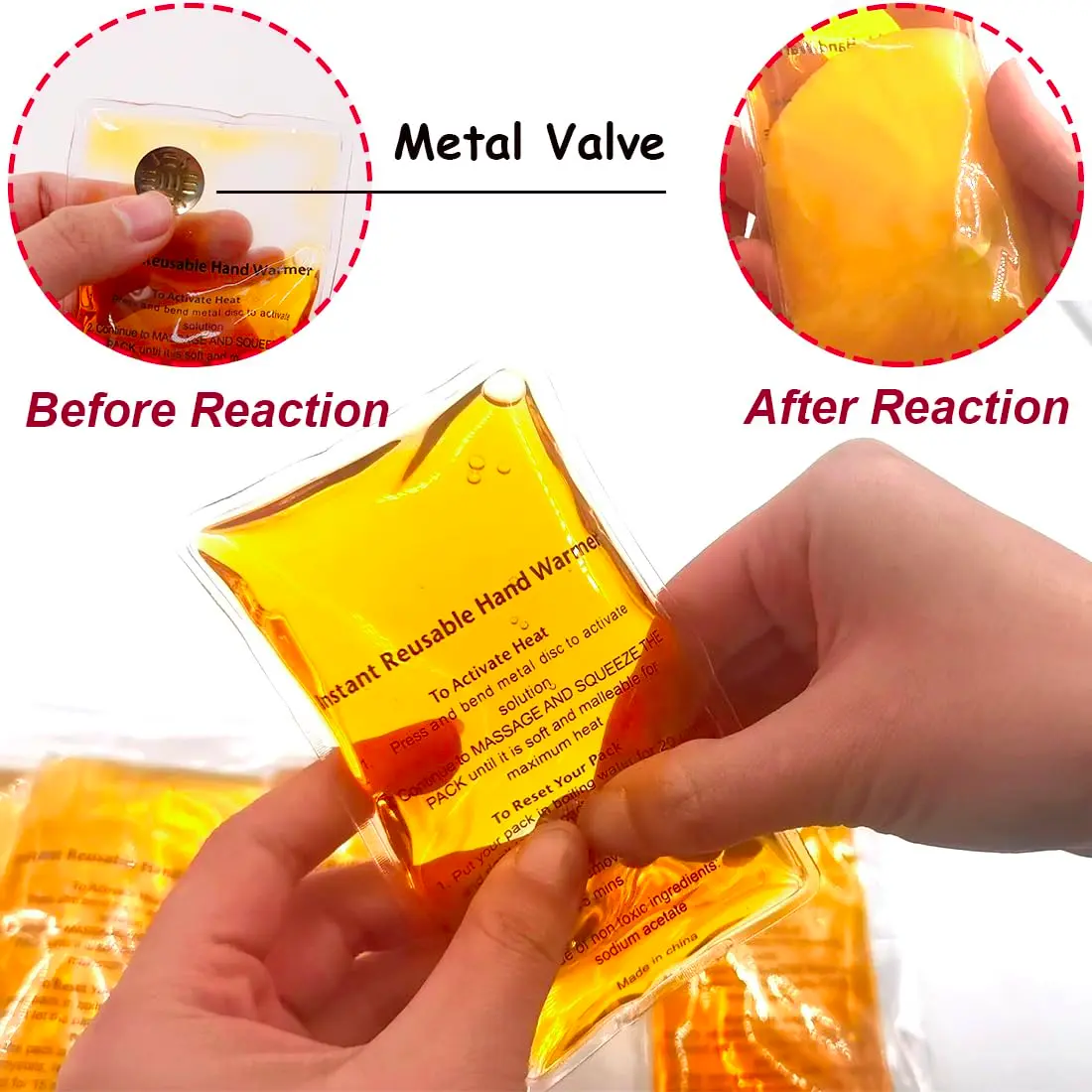 coldchill Reusable Click Instant Heat Packs 5PCS | Portable Hand Warmers for Adults & Kids - view 2