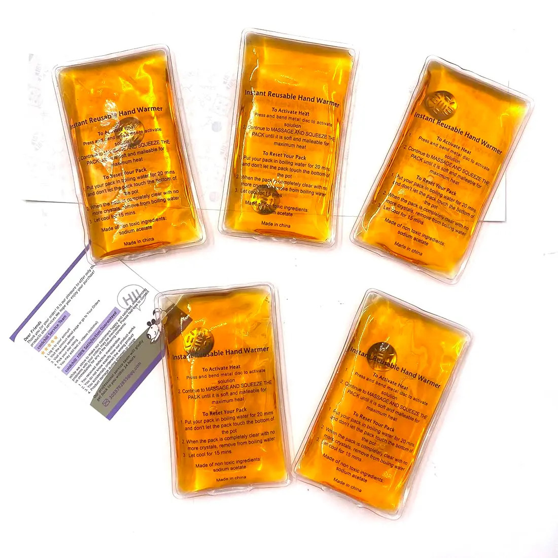 coldchill Reusable Click Instant Heat Packs 5PCS | Portable Hand Warmers for Adults & Kids - view 3