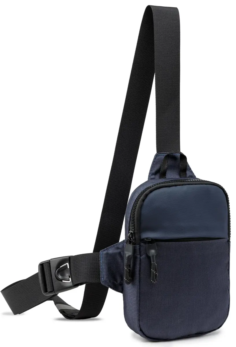 higouta Mini Waterproof Sling Bag for Men & Women, 5.3" x 8.1" x 1.2" | Navy Blue, Adjustable Strap - main product image