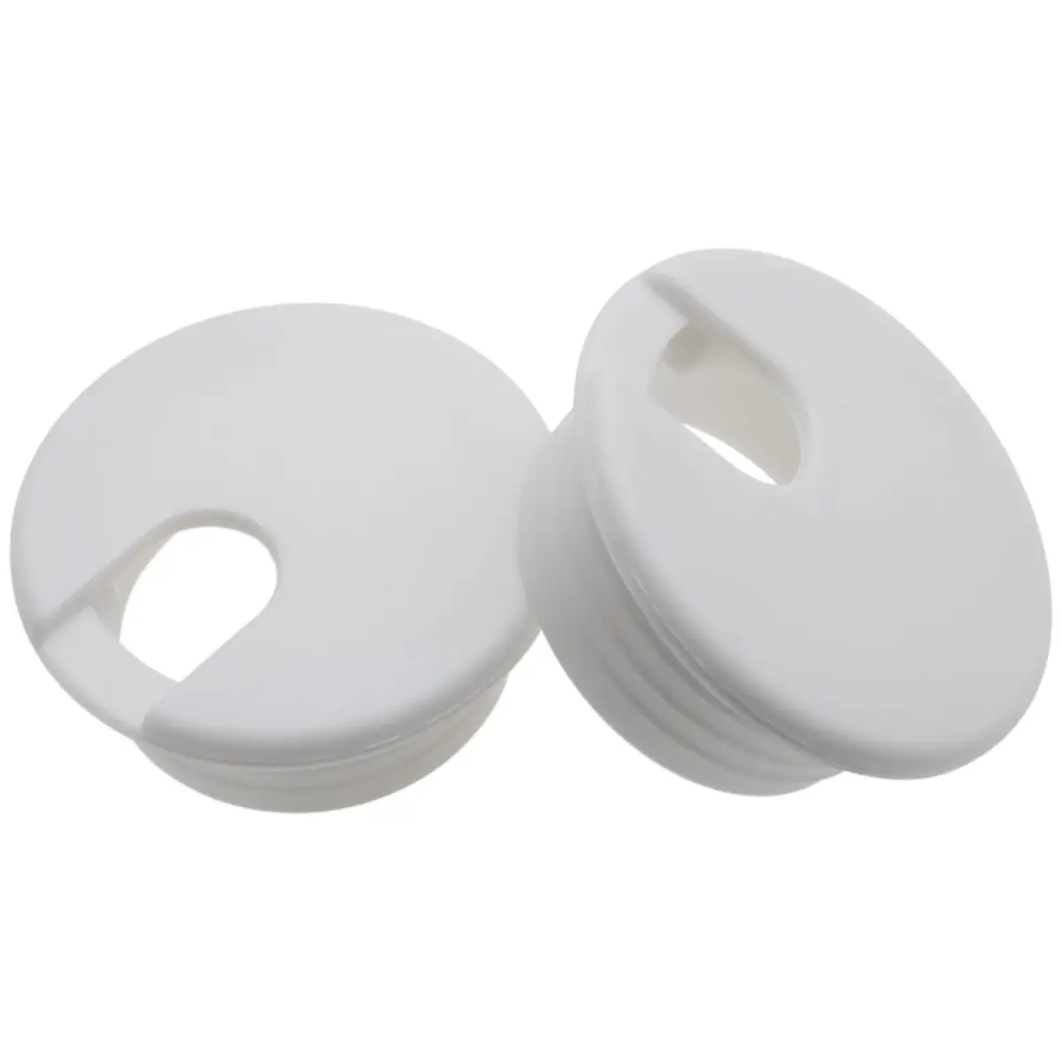 LBTODH White 2 Pcs ABS Plastic Desk Grommet 38mm (1.5 Inch) | Cable Management for Desks & Tables - view 3