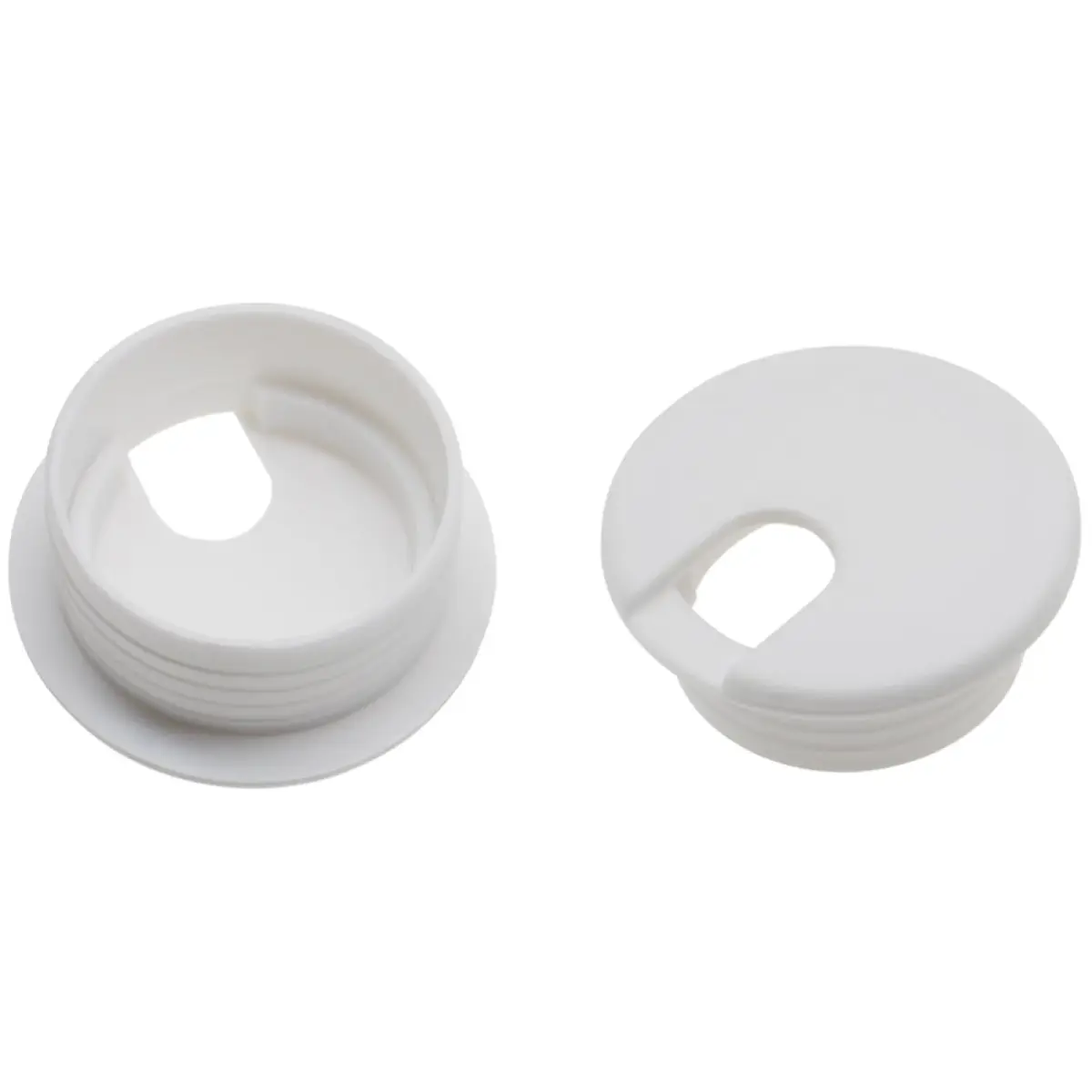 LBTODH White 2 Pcs ABS Plastic Desk Grommet 38mm (1.5 Inch) | Cable Management for Desks & Tables - view 4