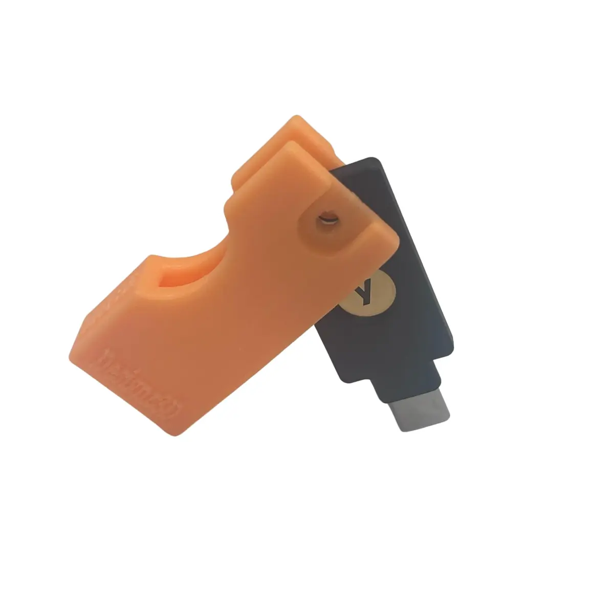 Designz3D Yubikey Protector Flip Case Keychain Holder Orange 5C NFC | Protects Yubikey from Damage - main product image