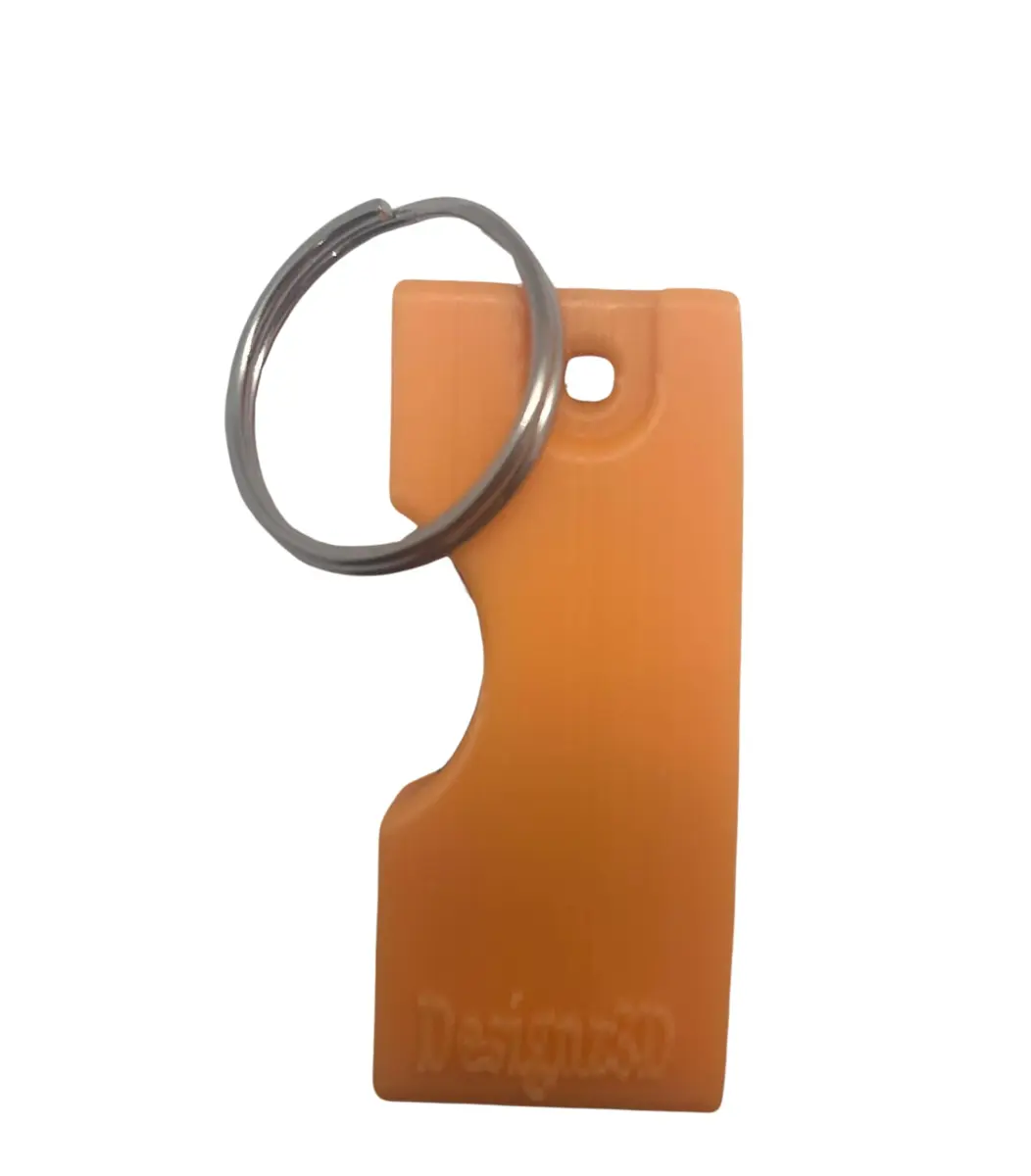 Designz3D Yubikey Protector Flip Case Keychain Holder Orange 5C NFC | Protects Yubikey from Damage - view 3